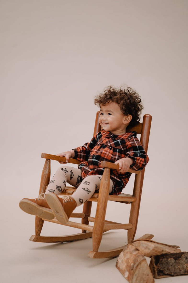 Sproet & Sprout Romper Flannel Check Loose Fit | Barn Red  *