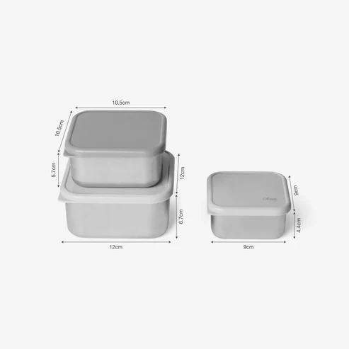 Citron Stainless Steel Set Brooddoos Snackdoosjes | Stormy Unicorn