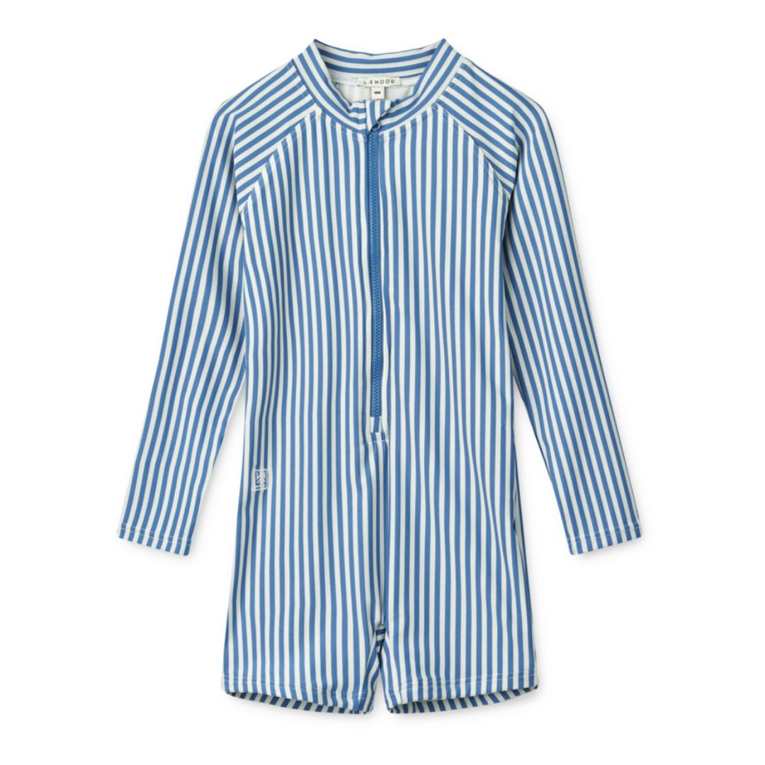 ZZZ Liewood Max Stripe Zwem Jumpsuit Met Lange Mouwen | Y/D Stripe Riverside/Creme De La Creme*