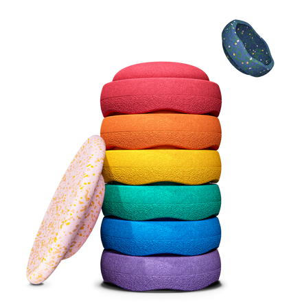 * Stapelstein®  Spring Special Rainbow Set Classic + GRATIS MINI