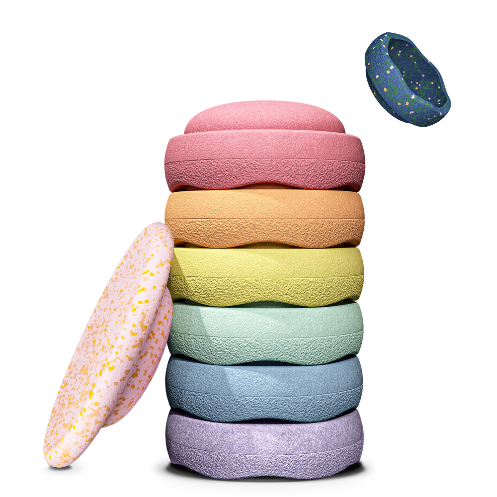 Stapelstein®  Spring Special Rainbow Set Pastel + GRATIS MINI