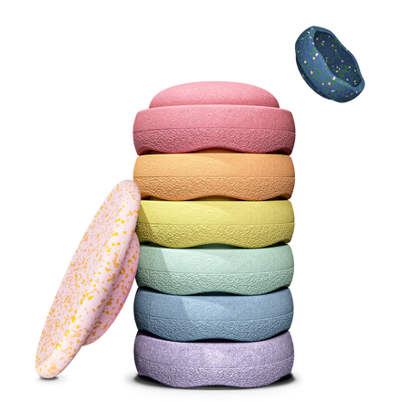Stapelstein®  Spring Special Rainbow Set Pastel + GRATIS MINI