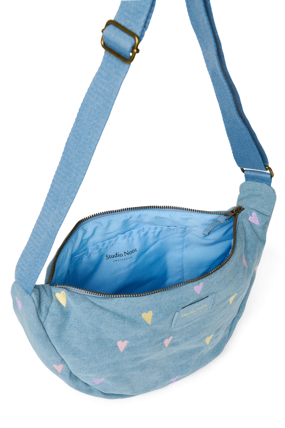Studio Noos Adult Fanny Pack | Lichtblauwe Denim Hearts