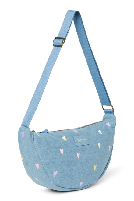 Studio Noos Adult Fanny Pack | Lichtblauwe Denim Hearts