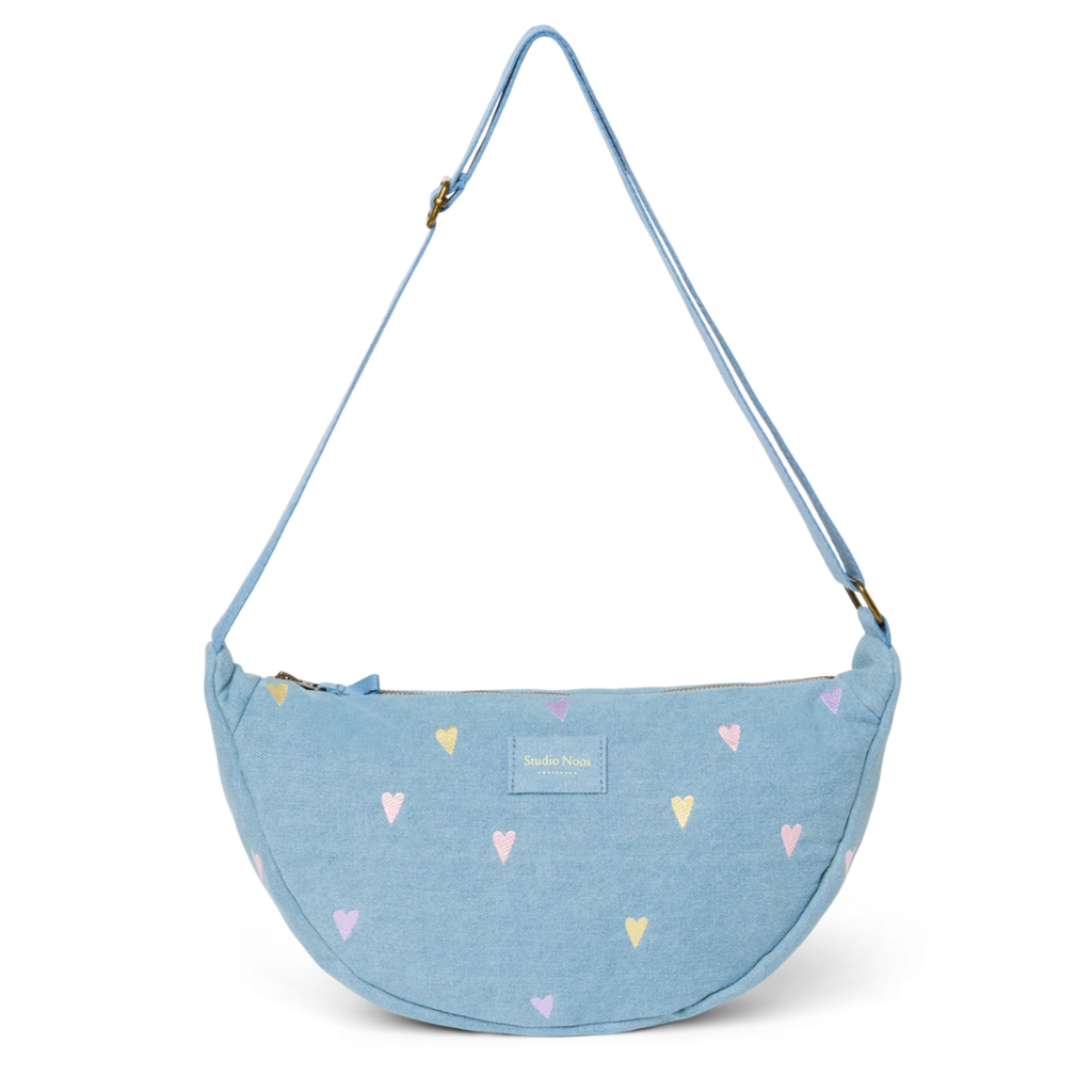 Studio Noos Adult Fanny Pack | Lichtblauwe Denim Hearts