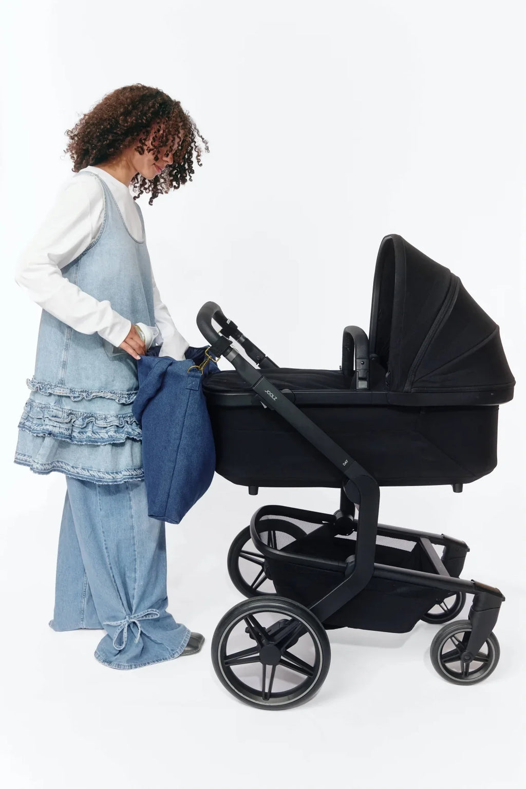 Studio Noos Luiertas met rits | Donkerblauwe Denim