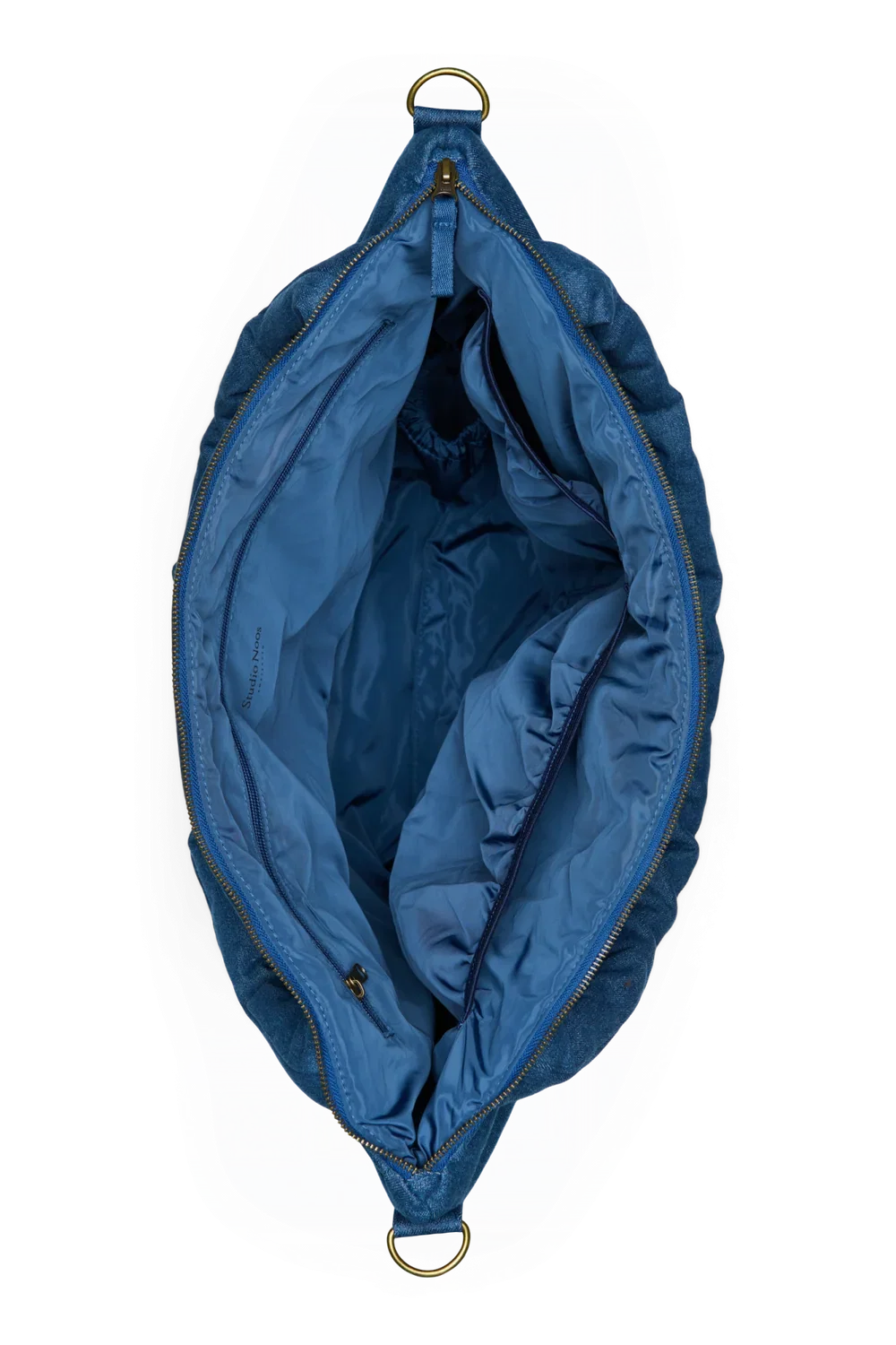 Studio Noos Luiertas met rits | Donkerblauwe Denim Hearts