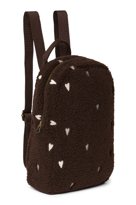 Studio Noos Mini Rugzakje | Chocolate Teddy Hearts