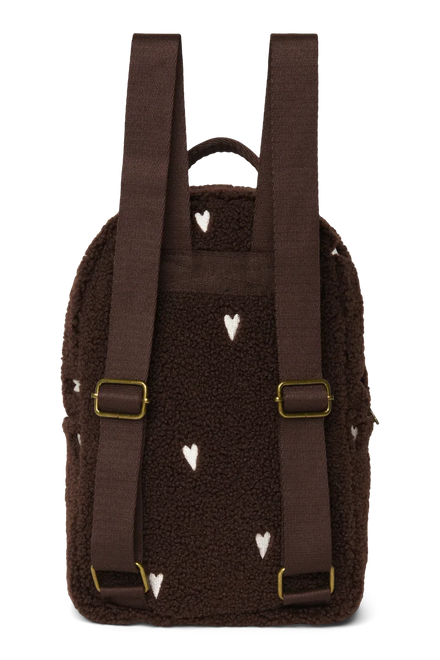 Studio Noos Mini Rugzakje | Chocolate Teddy Hearts