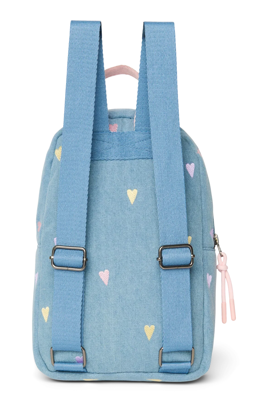 Studio Noos Mini Rugzakje | Lichtblauwe Denim Hearts