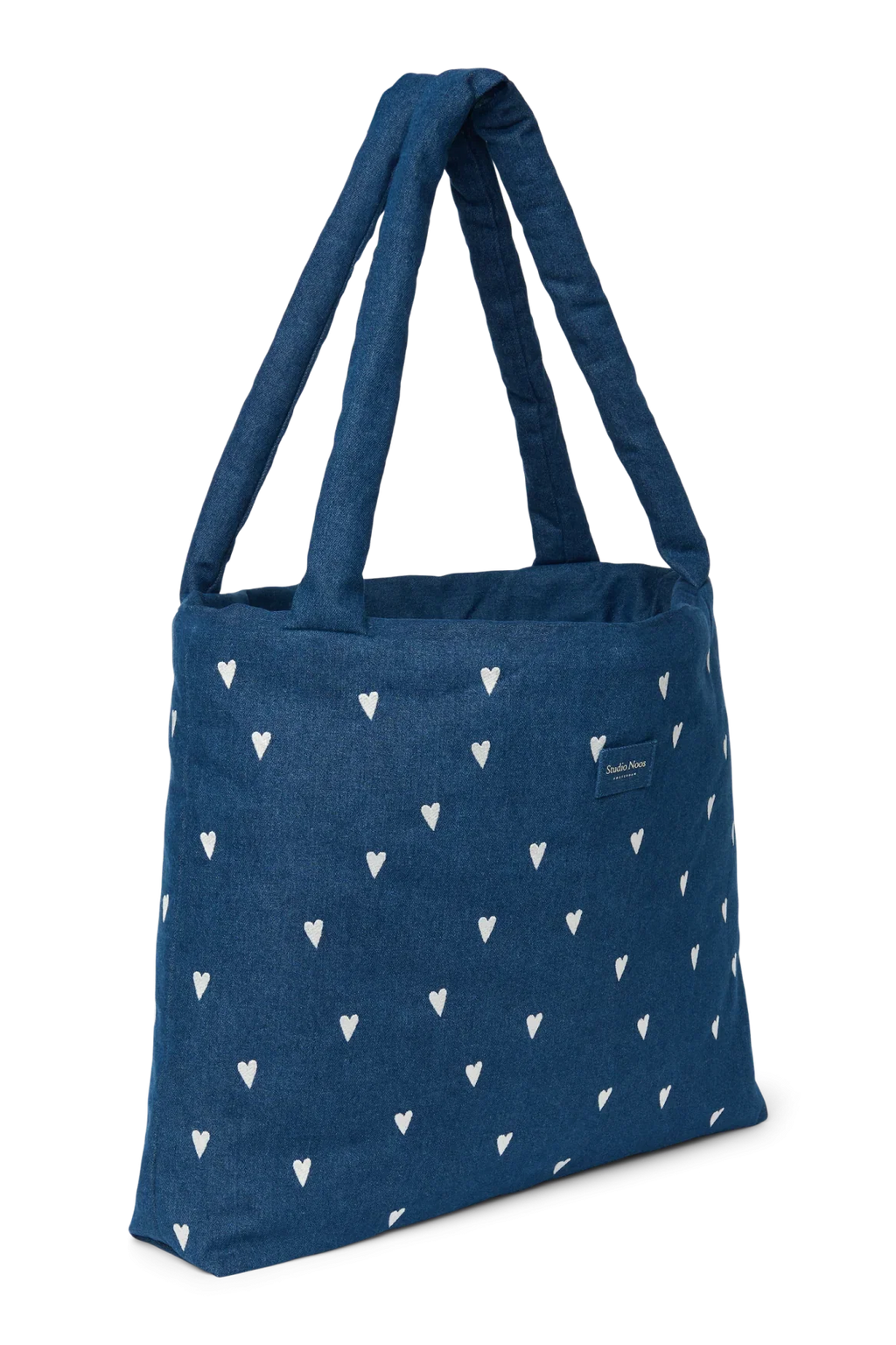 Studio Noos Mom Bag | Donkerblauwe Denim Hearts