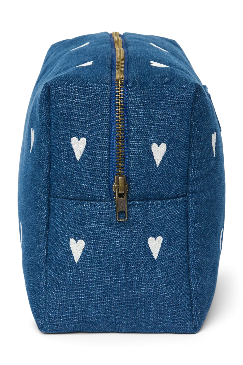 Studio Noos Toilettas | Donkerblauwe Denim Hearts