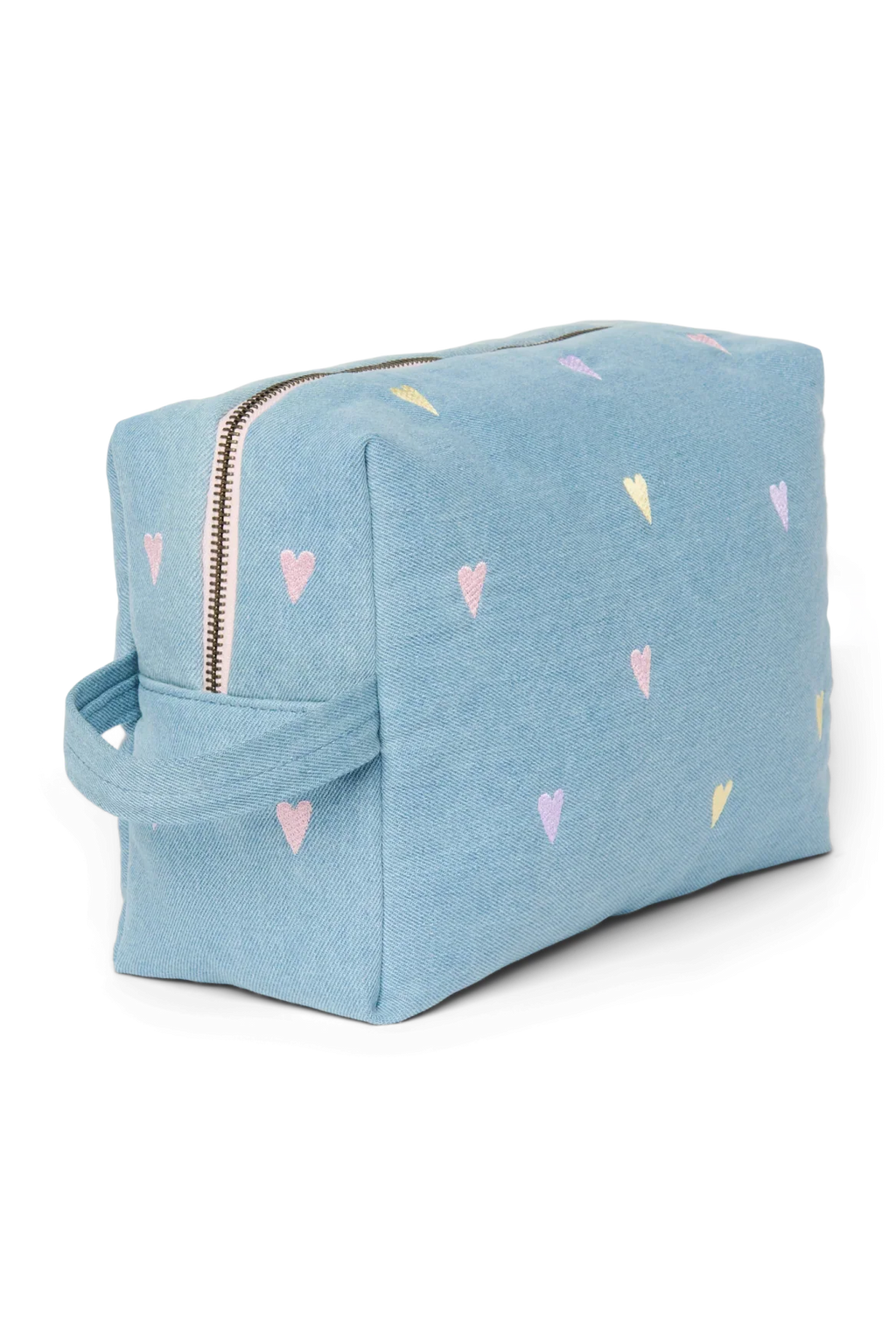 Studio Noos Toilettas | Lichtblauwe Denim Hearts