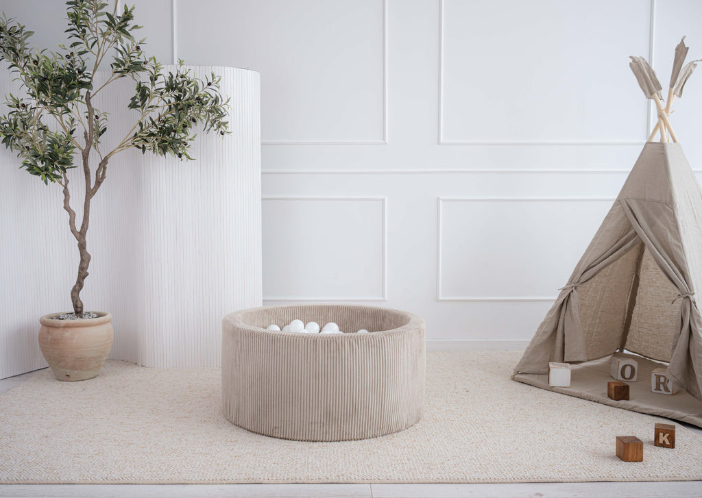 Moje Ballenbad Velvet Rib 90x40cm | Beige