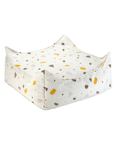 Wigiwama Pouffe Square Ottoman | Terrazzo Marble