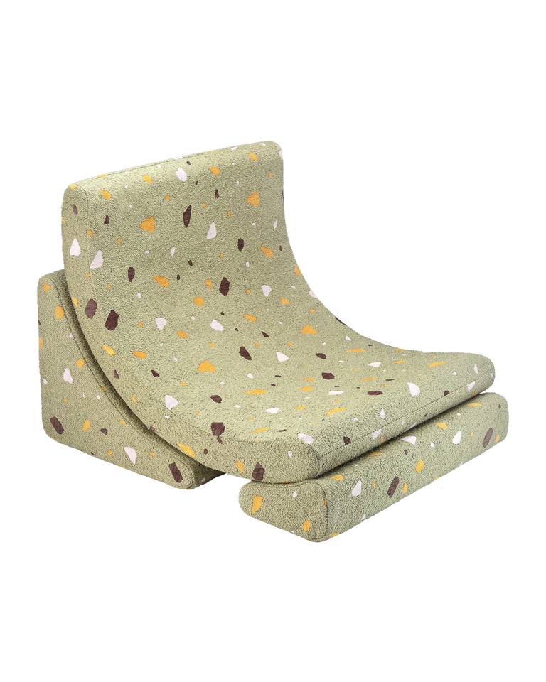 Wigiwama Beanbag Moon Chair | Terrazzo Moss