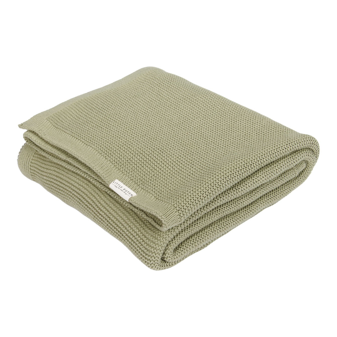 Little Dutch Gebreid Wiegdeken 70x100cm | Olive
