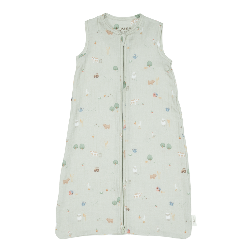 * Little Dutch Slaapzak zomer hydrofiel 110cm | Little Farm