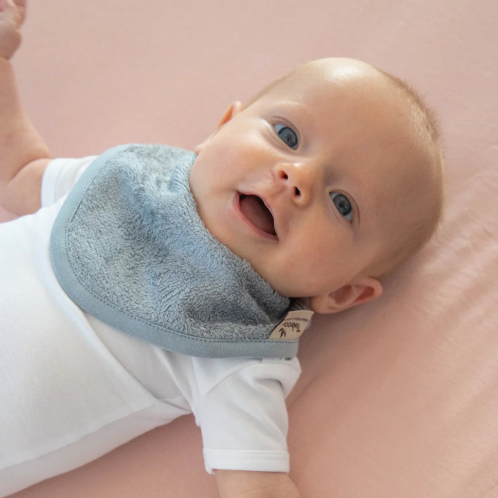 Timboo Bandana Slab Bamboe Kwijlsjaaltje Dubbele Laag | Riviera Blue