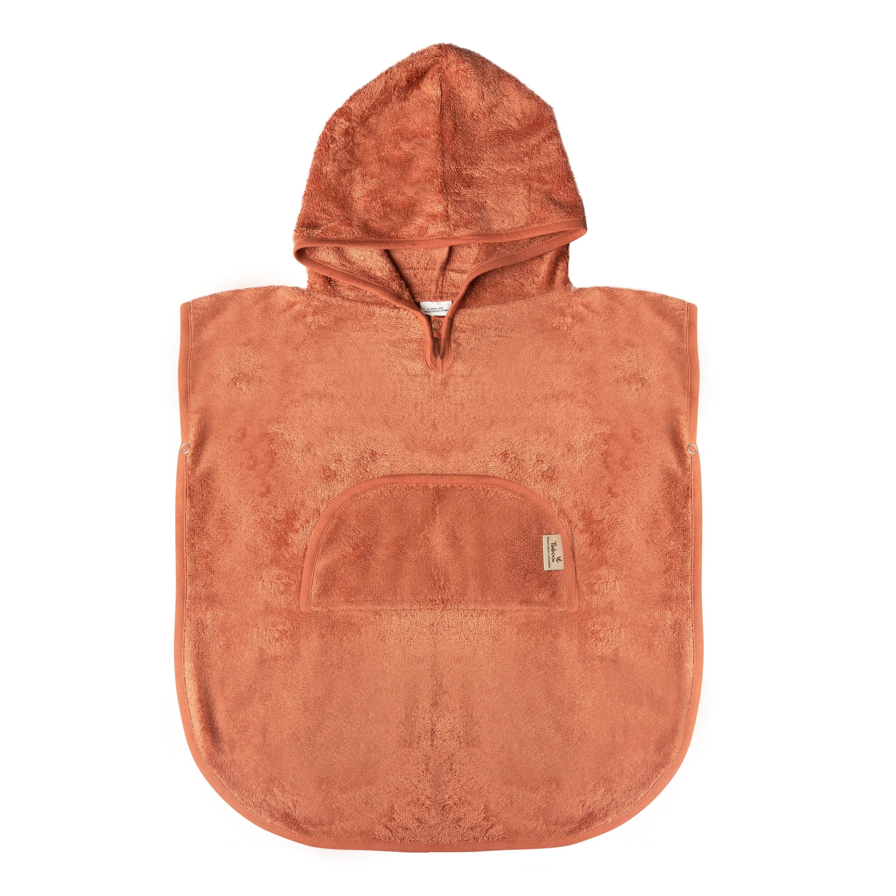 Timboo Poncho Met V-Hals Bamboo 4-6Y | Sunrise Orange