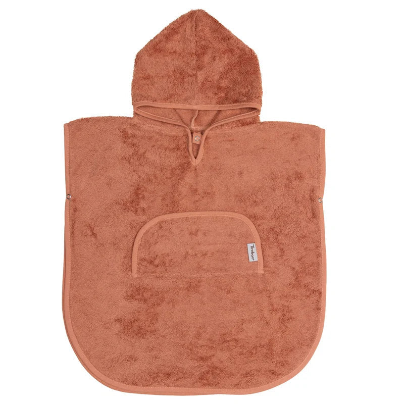 Timboo Poncho Met V-Hals Bamboo 2-4Y | Sunrise Orange