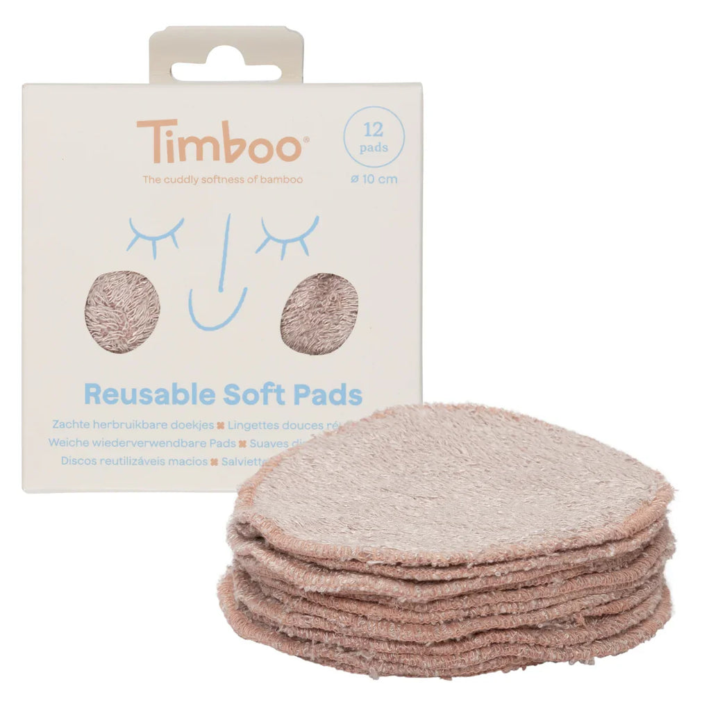 * Timboo Herbruikbare Wattenschijfjes Set 12 | Misty Rose