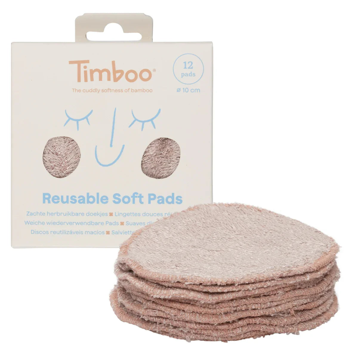 * Timboo Herbruikbare Wattenschijfjes Set 12 | Misty Rose