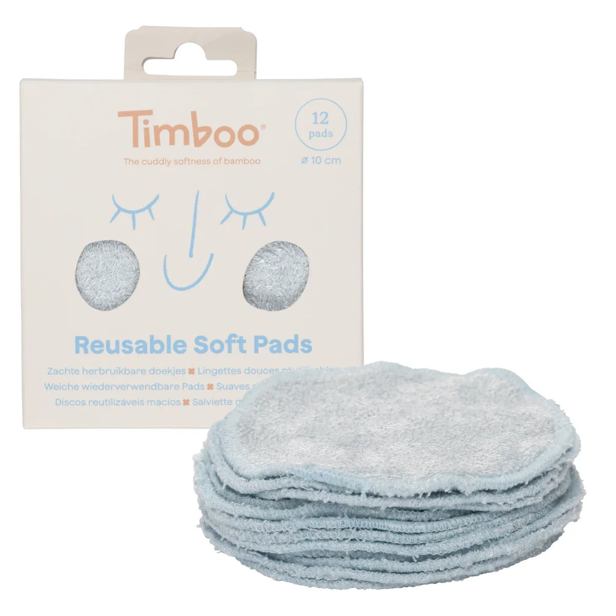 Timboo Herbruikbare Wattenschijfjes Set 12 | Riviera Blue