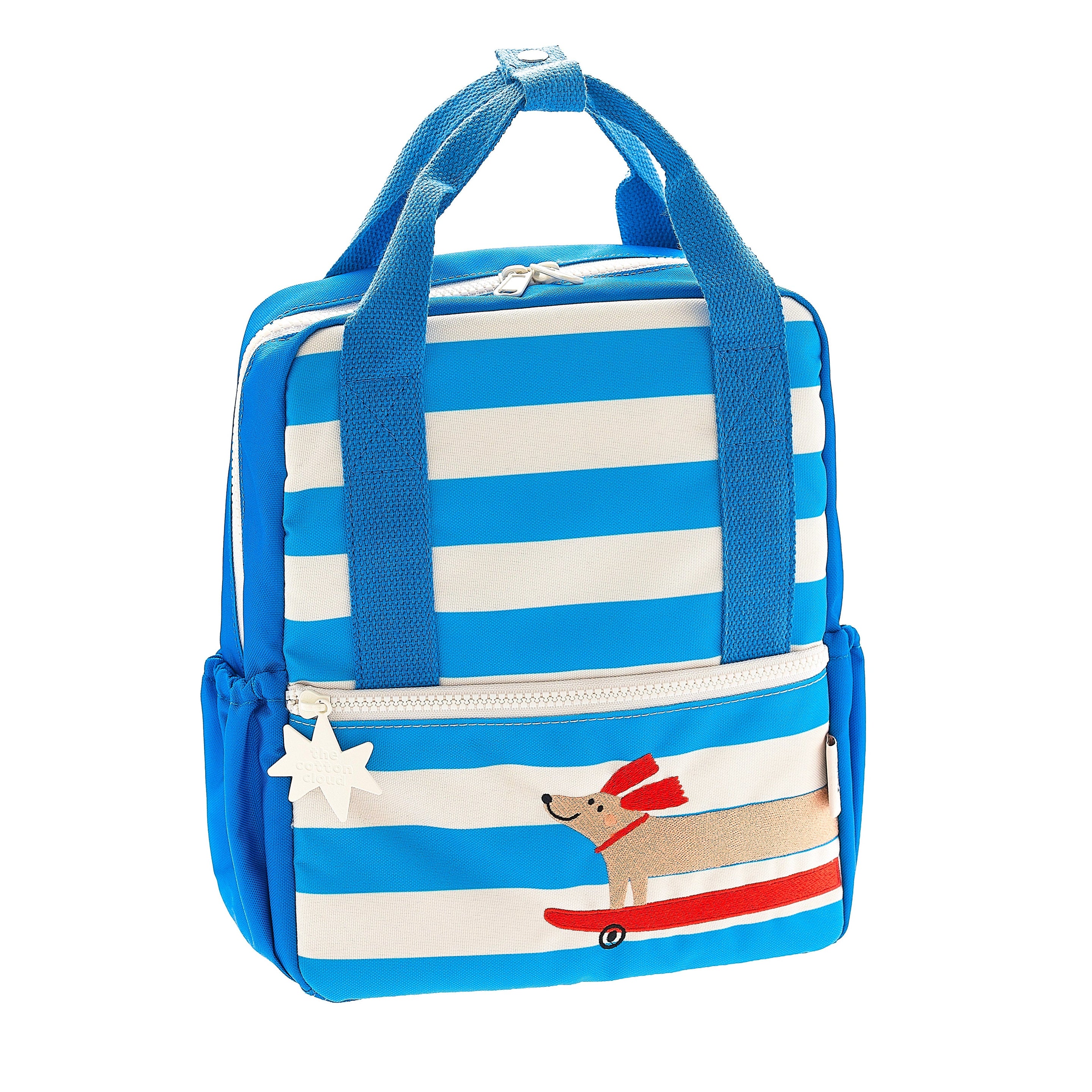 The Cotton Cloud kinderrugzak Woof Gang met hondenprint uit gerecycled PET
