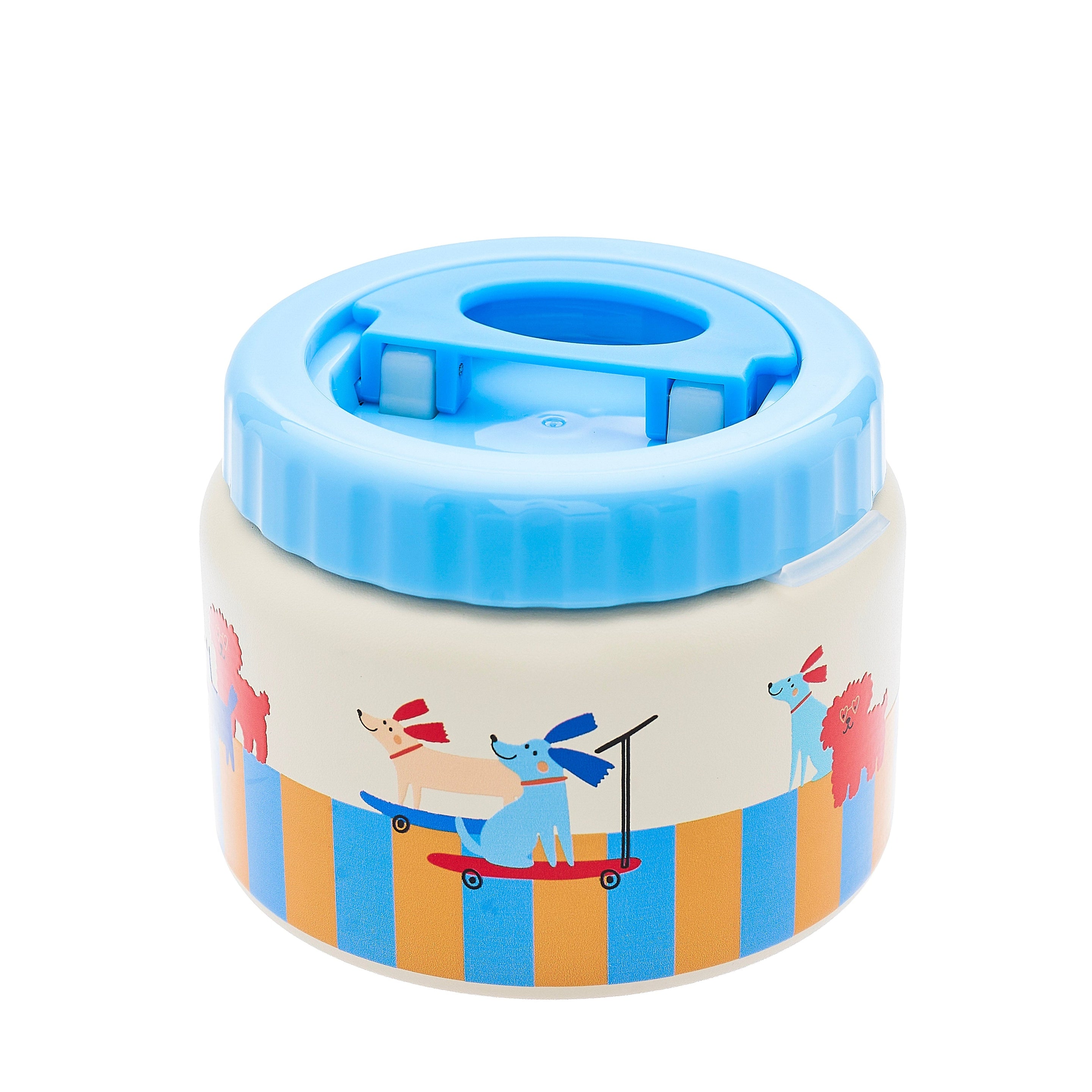 The Cotton Cloud Thermo Food Jar Woof Gang van 350 ml voor een warme maaltijd, bij De Gele Flamingo.