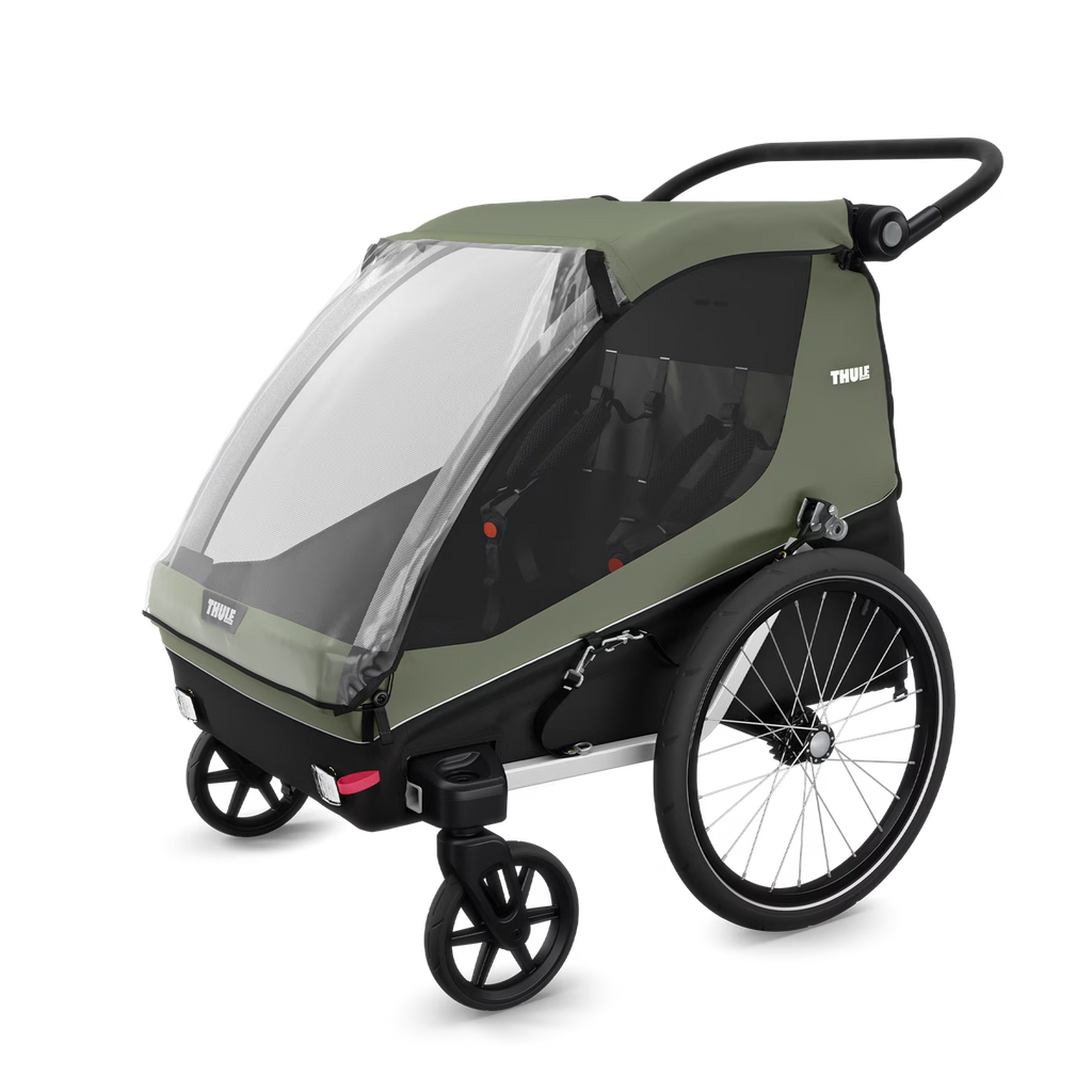 Thule Courier Dubbelzit Fietskar | Vintage Groen