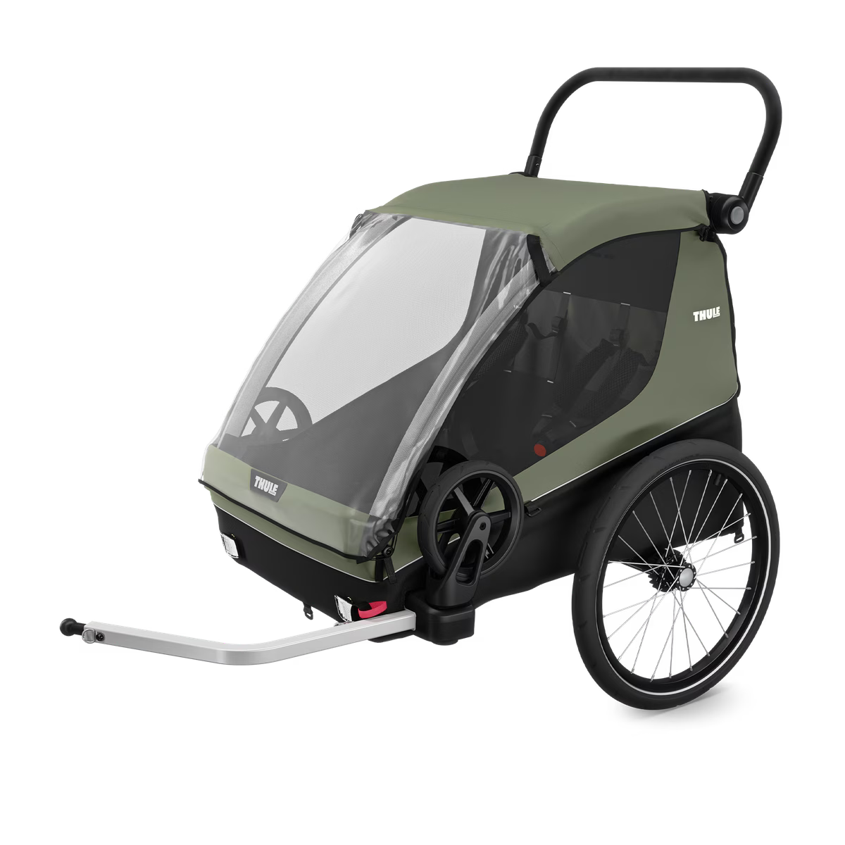 Thule Courier Dubbelzit Fietskar | Vintage Groen