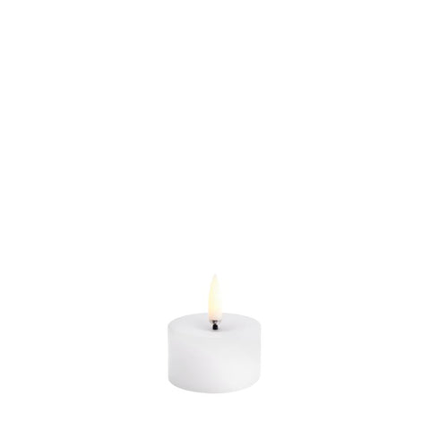Uyuni LED Kaars Pillar Melted Candle 5x2,8 cm | Nordic White Smooth