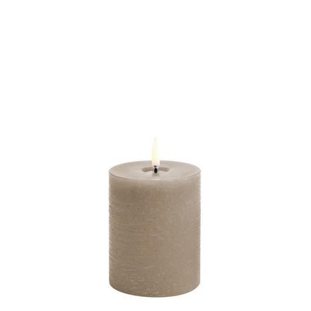 Uyuni LED Kaars Pillar Melted Candle 7,8x10 cm | Sandstone Rustic