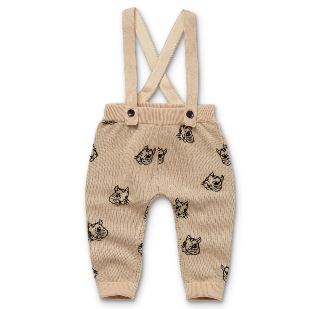 Sproet & Sprout Baby Pants Intarsia Squirrel Print | Nougat  *