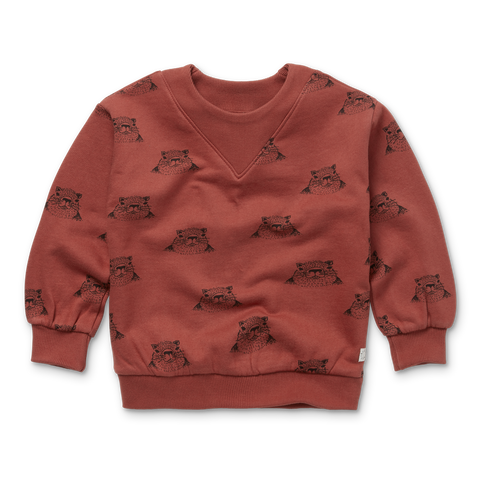 Sproet & Sprout Sweatshirt Rib Neck Marmot Pink | Barn Red