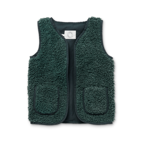 Sproet & Sprout Teddy Gilet | Smoke Pine
