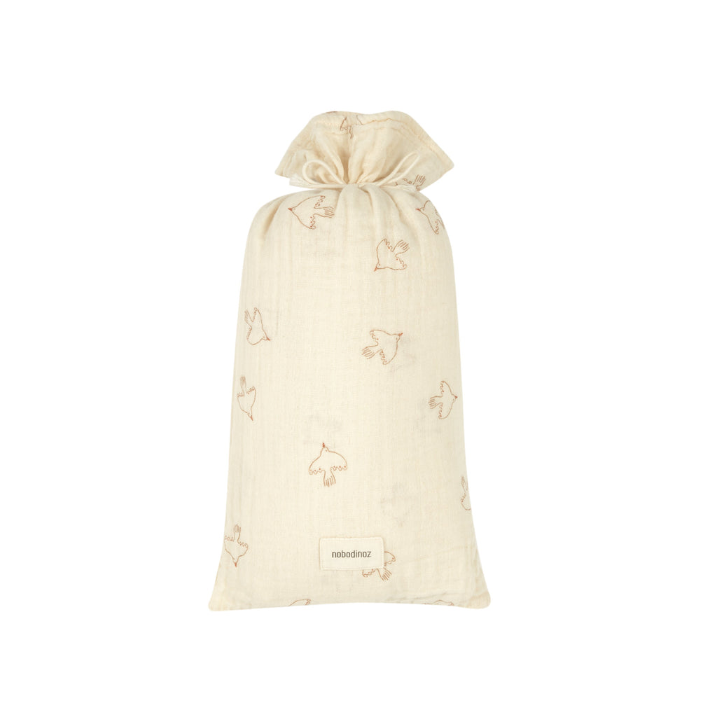 * Nobodinoz Wabi Sabi Dekbedovertrek Set 100x140cm | Brown Hoshi Birds