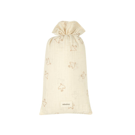 * Nobodinoz Wabi Sabi Dekbedovertrek Set 100x140cm | Brown Hoshi Birds