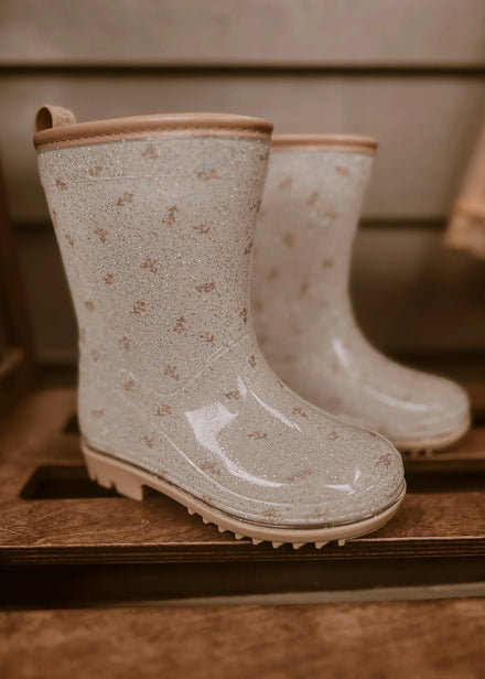 Mrs. Ertha Wellies - Regenlaarzen | Flower Buds - Glitter