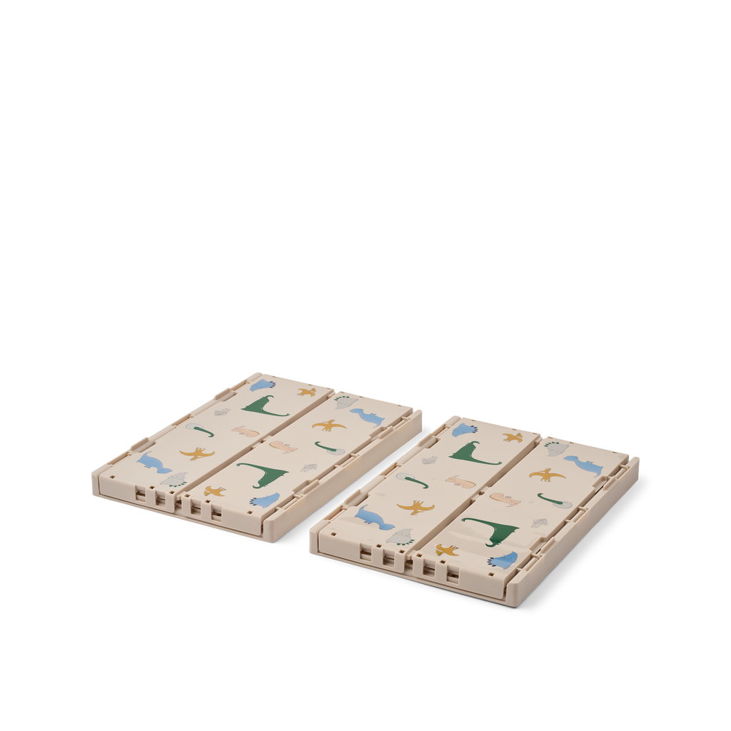 Liewood Weston Opbergbox M 2-Pack | Dino Roar / Sandy