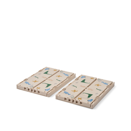 Liewood Weston Opbergbox M 2-Pack | Dino Roar / Sandy