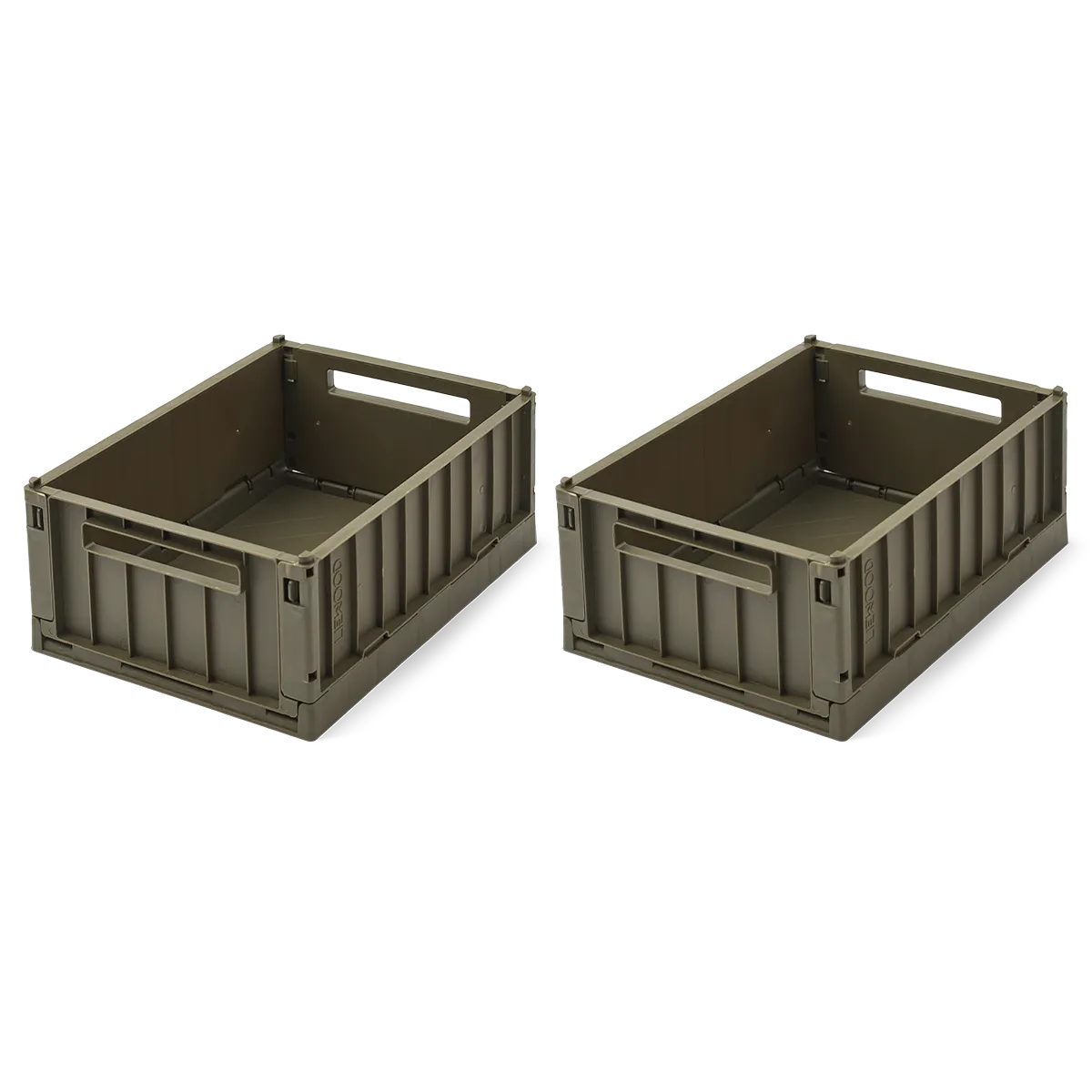 Liewood Weston Storage Box 2 Pack Small | Army Brown