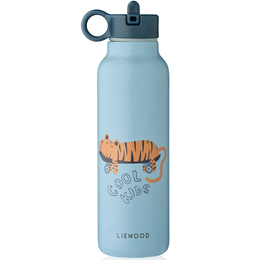 Liewood Falk Drinkfles 500 ml | Tiger / Beach Blue
