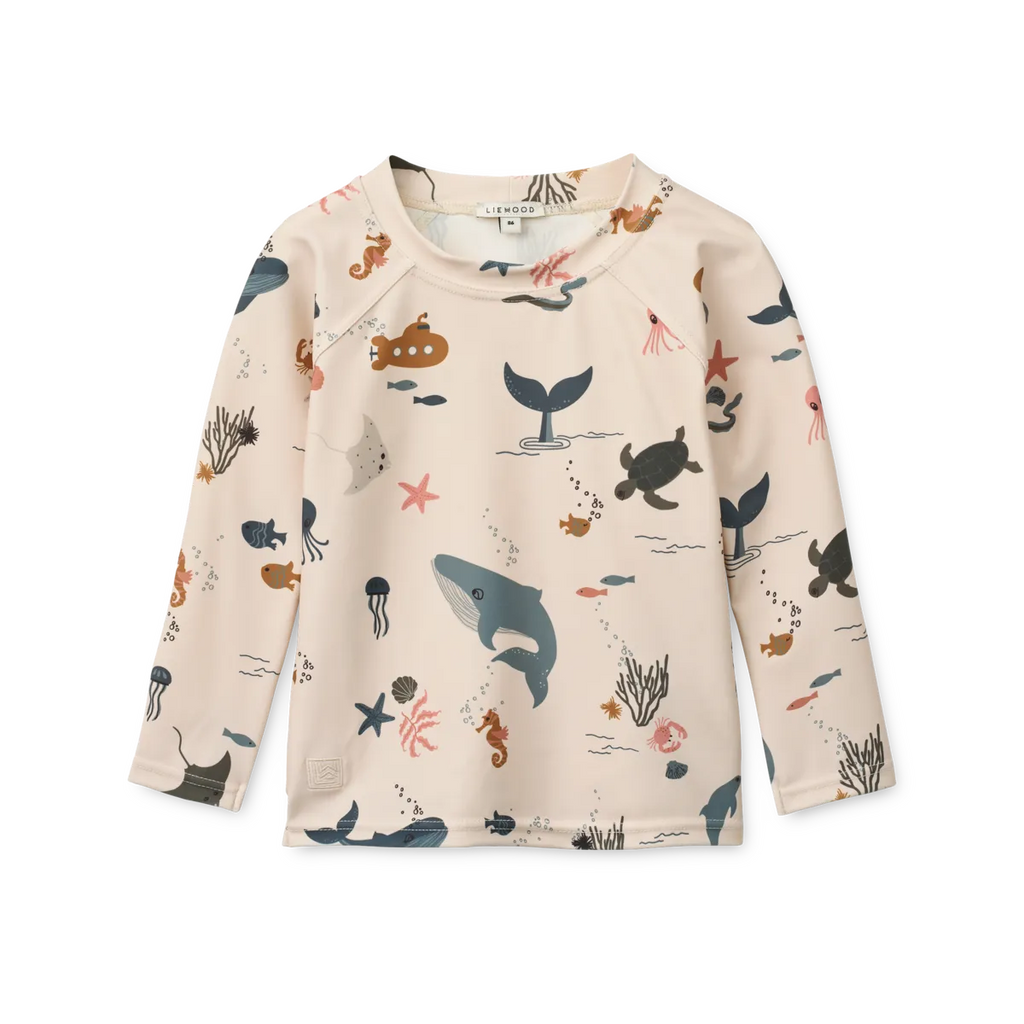 * Liewood Noah Lange Mouwen UV Zwem T-shirt | Sailing / Sandy