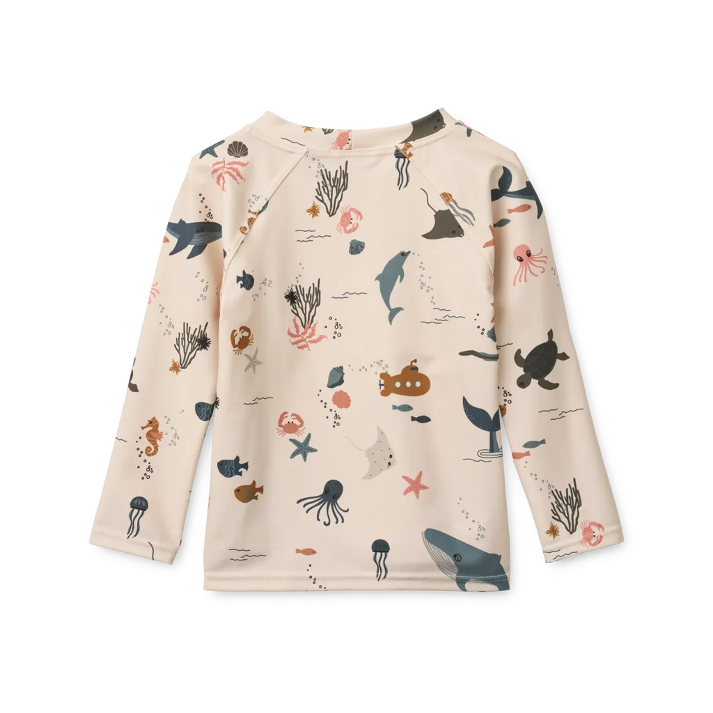 * Liewood Noah Lange Mouwen UV Zwem T-shirt | Sailing / Sandy