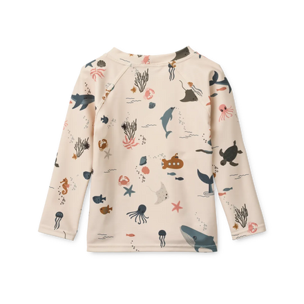 * Liewood Noah Lange Mouwen UV Zwem T-shirt | Sailing / Sandy