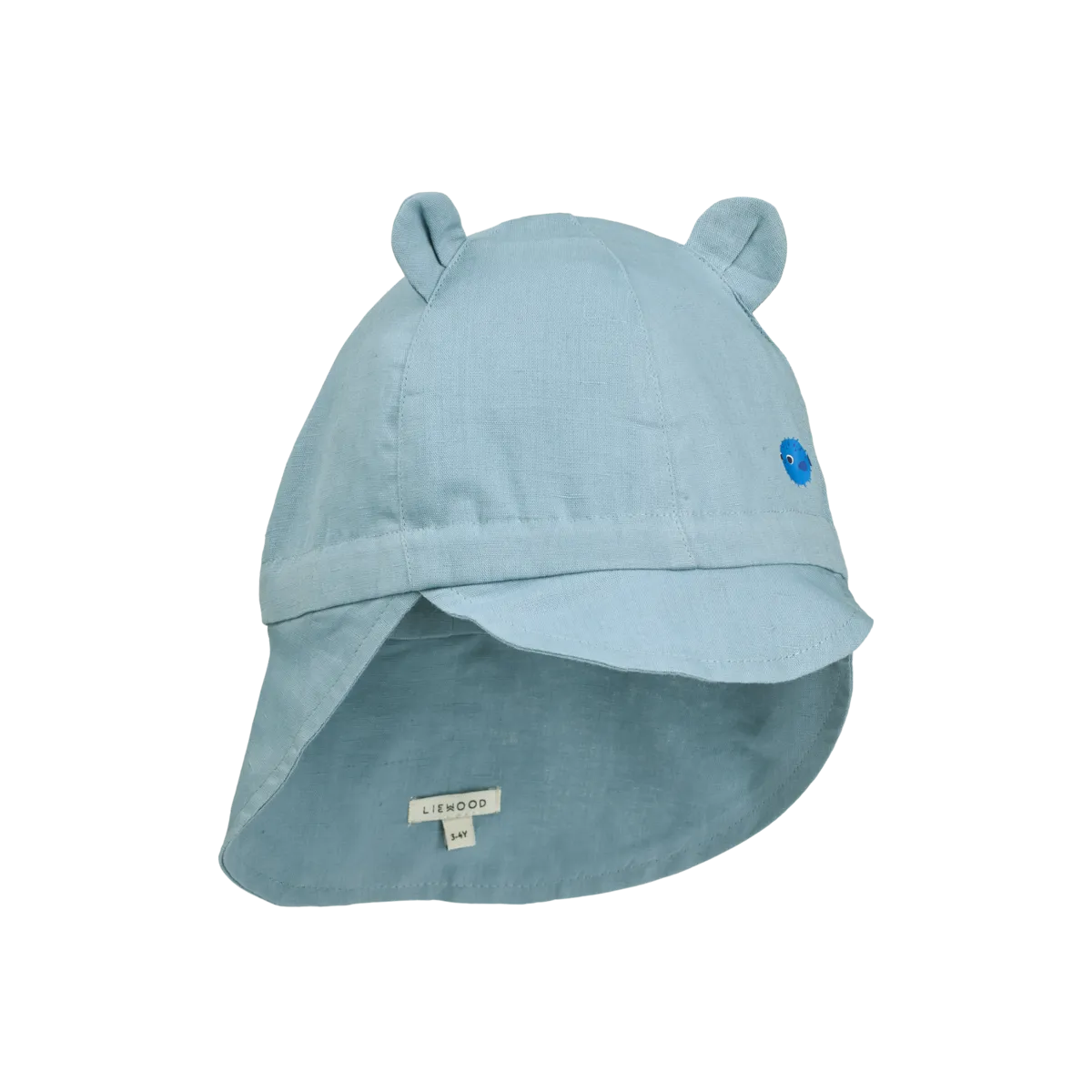 Liewood Omkeerbaar Zonnehoedje Met Oortjes | Beach Blue