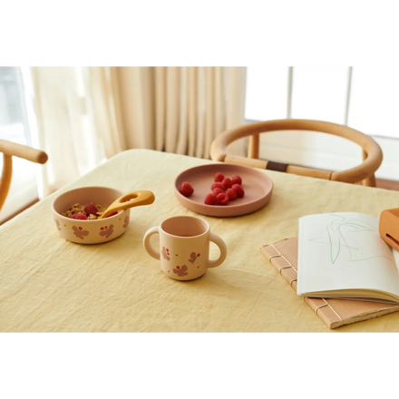 Liewood Vivi Printed Eetset | Butterfly / Apple Blossom