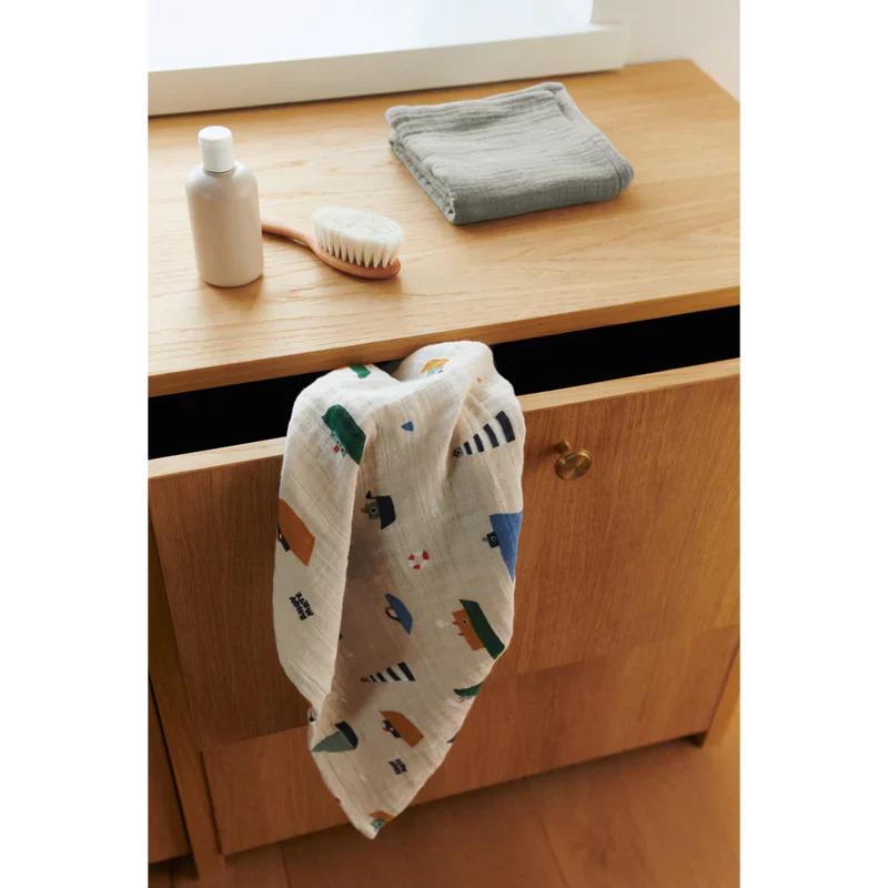 Liewood Lewis Hydrofiele Doeken 2-Pack | Sailing / Dove Blue Mix